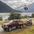 Lov jelenů z vrtulníku, řeka Haast, West Coast, Nový Zéland | fotografie