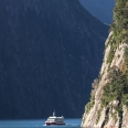 Milford Sound bounded by steep cliffs, Fiordland, New Zealand | photography