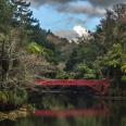 Poet's Bridge & Mt Taranaki, Pukekura Park, New Plymouth | photography