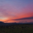 Západ slunce nad Takitimu Mts a West Dome, Nový Zéland | fotografie