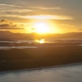 Západ slunce nad Tauranga Harbour, pohled z Mauao, Nový Zéland | fotografie