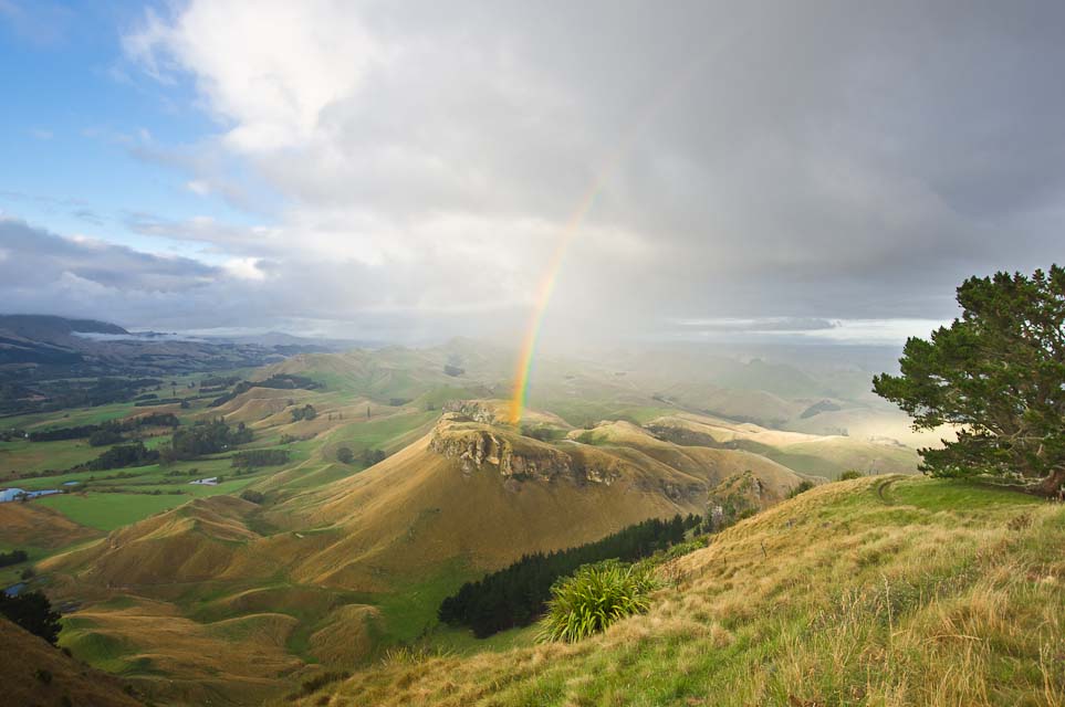 Rainbow, view from Te Mata Peak, Havelock North