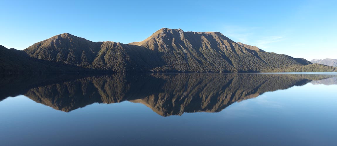 Green Lake - reflection, Fiordland, New Zealand
