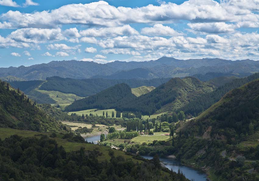 Whanganui River view from Aramoana, New Zealand