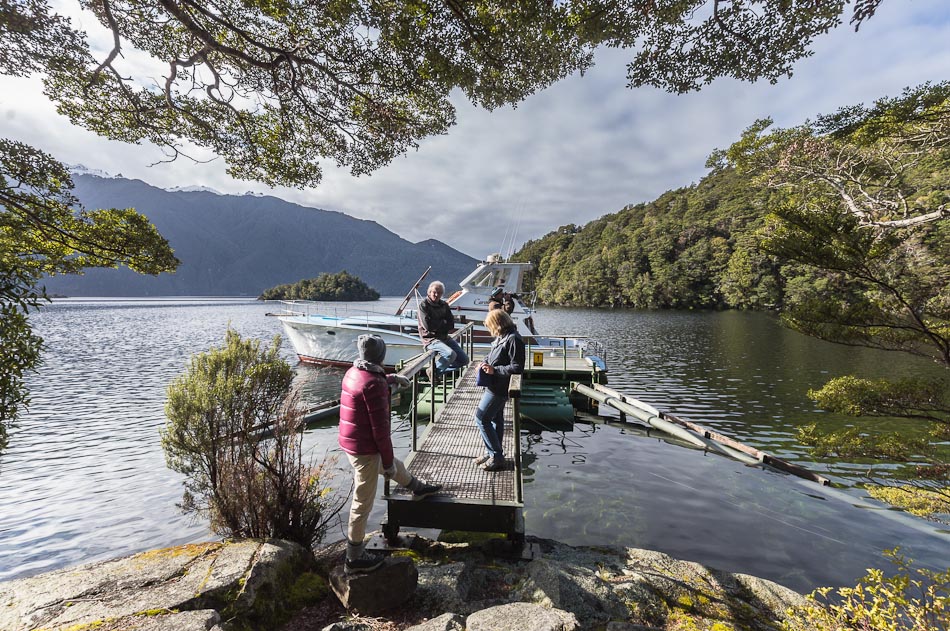 South Fiord, jetty at Mussel Cove, Lake Te Anau, Fiordland