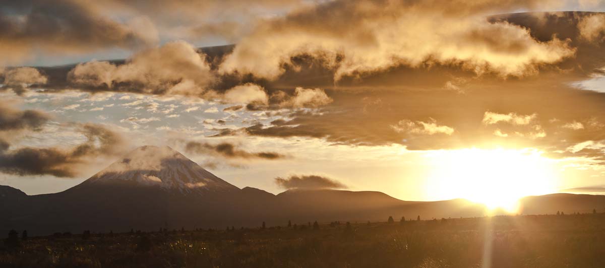 Sunrise over Tongariro National Park