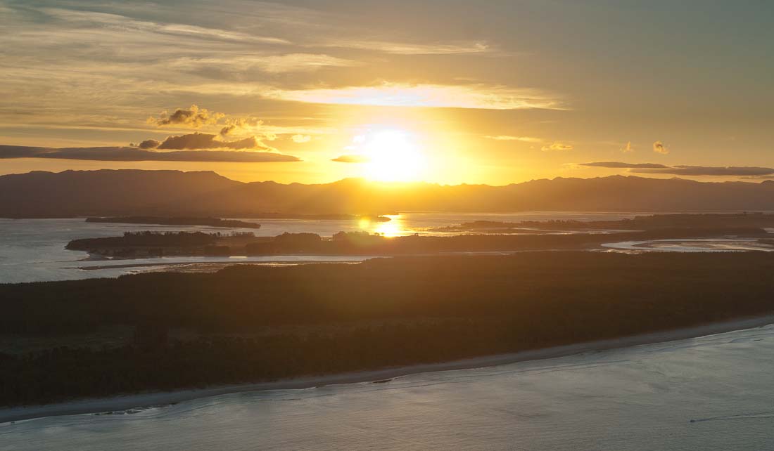 Sunset over Tauranga Harbour from Mauao / Mount Maunganui 